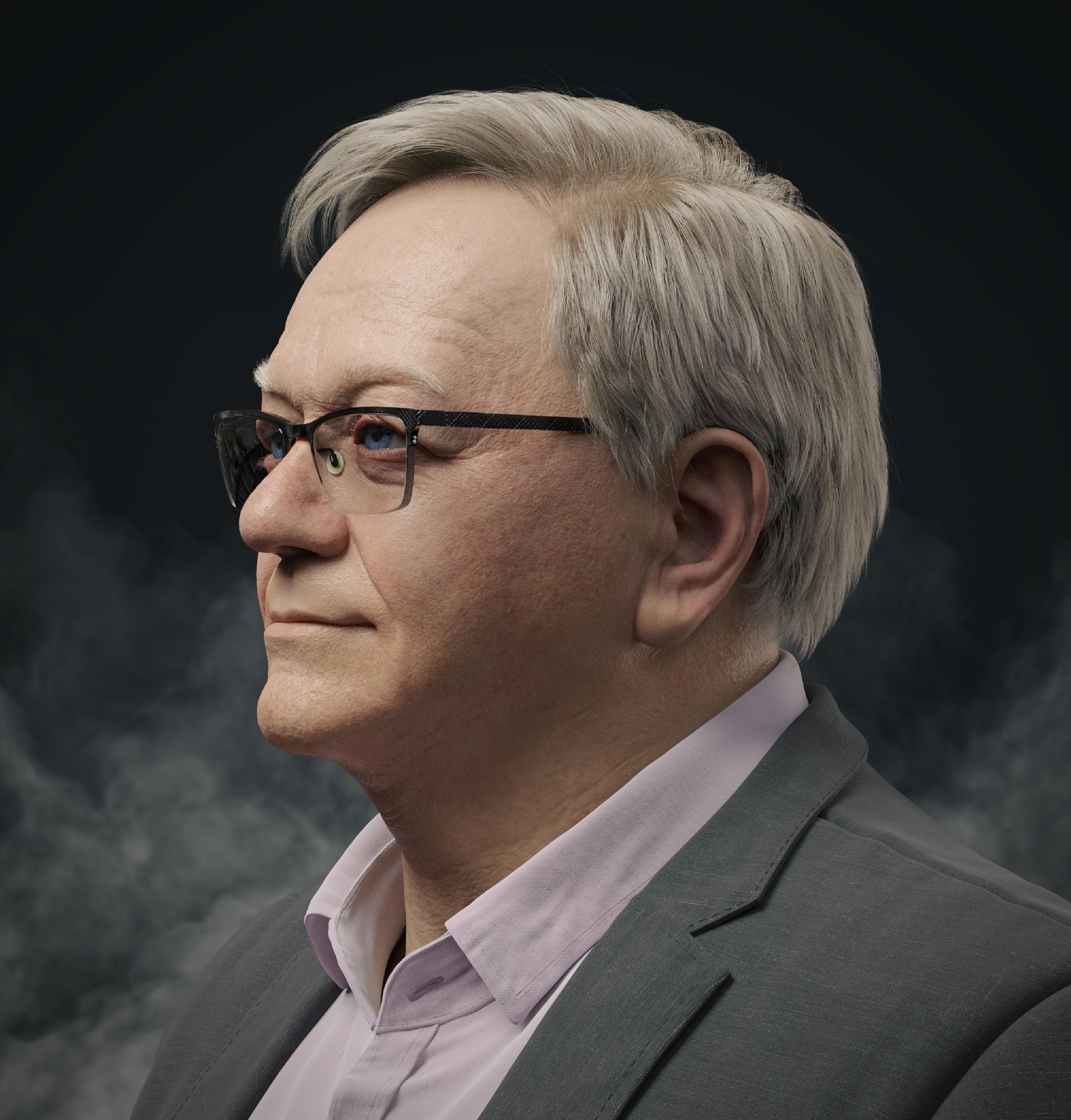 Brian Schmidt 3D Model Side View